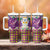 Hawaiian Plumeria and Humpback Whales Tumbler With Handle Polynerian Art Tattoo-Mauve Color