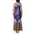 Hawaiian Plumeria and Humpback Whales Family Matching Tank Maxi Dress and Hawaiian Shirt Polynerian Art Tattoo-Navy Color