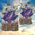 Hawaiian Plumeria and Humpback Whales Garden Flag Polynerian Art Tattoo-Navy Color