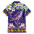 Hawaiian Plumeria and Humpback Whales Hawaiian Shirt Polynerian Art Tattoo-Navy Color