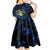 Hawaii Turtle Plumeria Flower Fanciful Kid Short Sleeve Dress