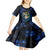 Hawaii Turtle Plumeria Flower Fanciful Kid Short Sleeve Dress