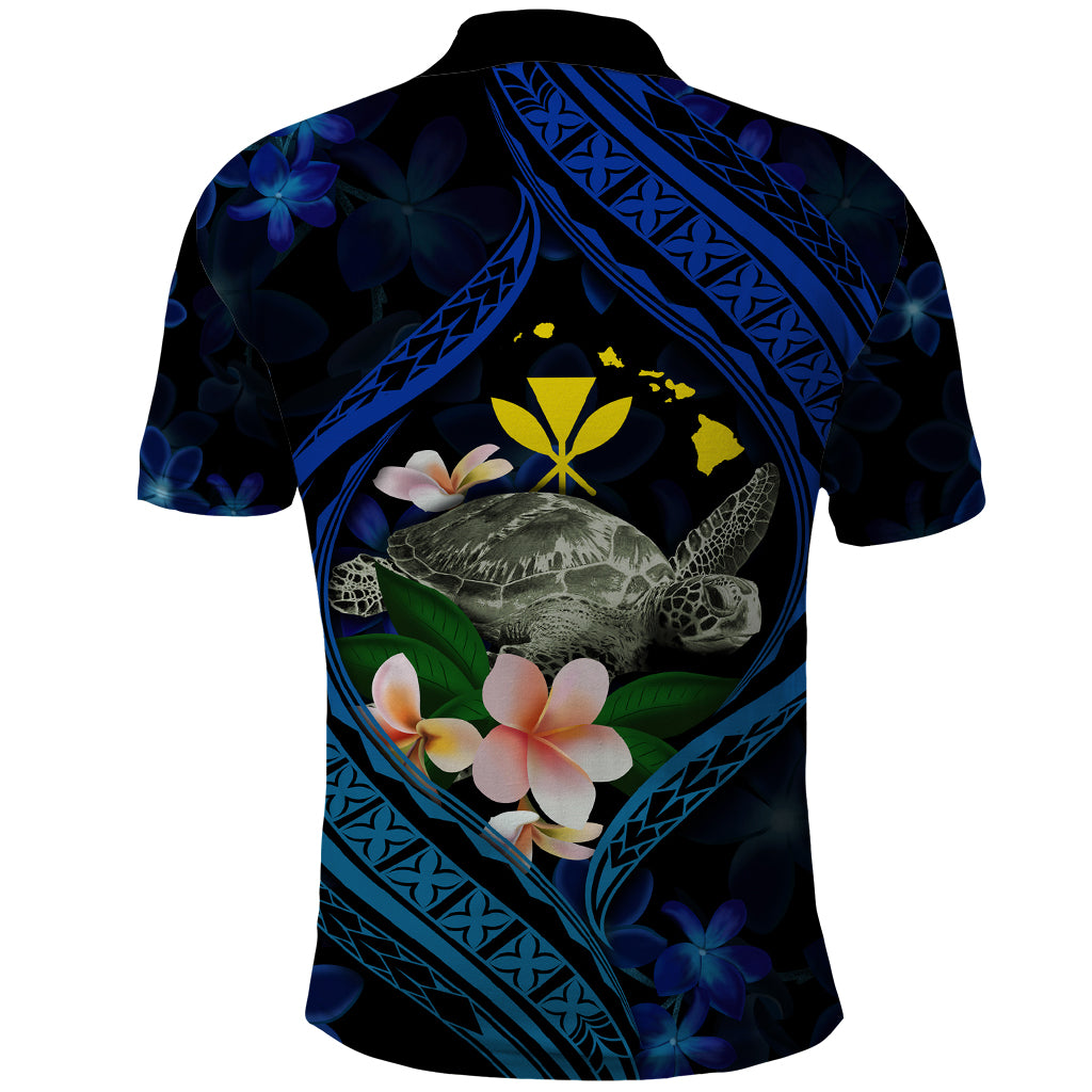Hawaii Turtle Plumeria Flower Fanciful Polo Shirt