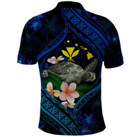 Hawaii Turtle Plumeria Flower Fanciful Polo Shirt