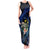 Hawaii Turtle Plumeria Flower Fanciful Tank Maxi Dress