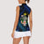 Hawaii Turtle Plumeria Flower Fanciful Women Sleeveless Polo Shirt