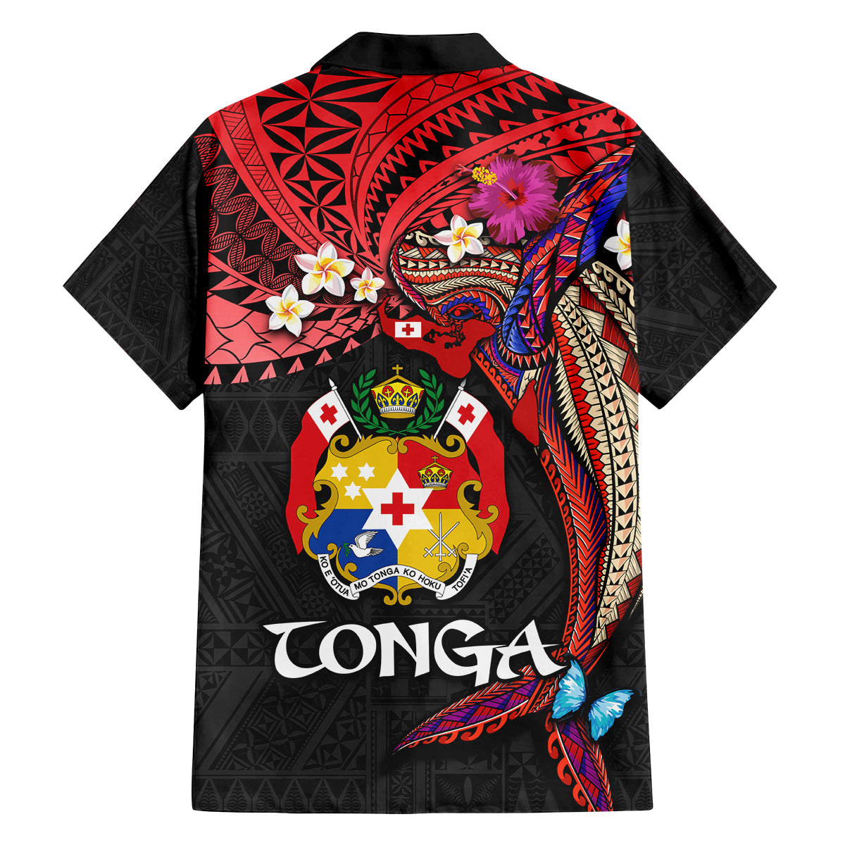 Tonga Emancipation Day Family Matching Long Sleeve Bodycon Dress and Hawaiian Shirt Ngatu Humpback Whale Polynesian Flower LT03 - Polynesian Pride