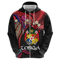 Tonga Emancipation Day Hoodie Ngatu Humpback Whale Polynesian Flower