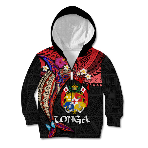 Custom Tonga Hoodie Emancipation Day Kupesi Kahoa Heilala Flower Red LT8 main image 1