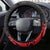 Tonga Emancipation Day Steering Wheel Cover Ngatu Humpback Whale Polynesian Flower
