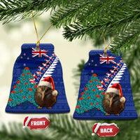 New Zealand Christmas Ceramic Ornament Kiwi Bird Santa and Silver Fern Funny Haka Dance