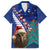 New Zealand Christmas Family Matching Puletasi and Hawaiian Shirt Kiwi Bird Santa and Silver Fern Funny Haka Dance