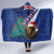 New Zealand Christmas Hooded Blanket Kiwi Bird Santa and Silver Fern Funny Haka Dance