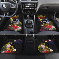 Cook Islands Independence Day Car Mats Maroro and Kakaia with Hibiscus Flower Polynesian Pattern