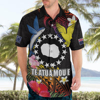 Cook Islands Independence Day Hawaiian Shirt Maroro and Kakaia with Hibiscus Flower Polynesian Pattern