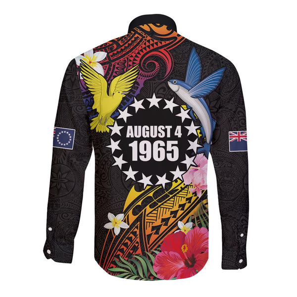 (Custom Text and Number) Cook Islands Long Sleeve Shirt Polynesian Cultural The Best For You LT13 main image 1