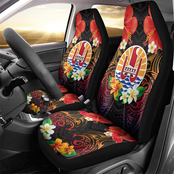 Federated States of Micronesia Car Seat Covers - FSM Seal Polynesian White Horizontal main image 0