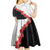 Hawaii Red Hibiscus Flowers Kid Short Sleeve Dress Polynesian Pattern With Half Black White Version