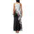 Hawaii Grayscale Hibiscus Flowers Family Matching Tank Maxi Dress and Hawaiian Shirt Polynesian Pattern With Half Black White Version