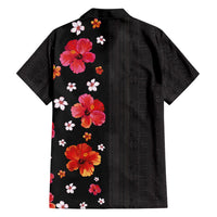 Hawaii Hibiscus and Plumeria Flowers Family Matching Summer Maxi Dress and Hawaiian Shirt Tapa Tribal Pattern Half Style Colorful Mode LT03 - Polynesian Pride