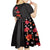Hawaii Hibiscus and Plumeria Flowers Kid Short Sleeve Dress Tapa Tribal Pattern Half Style Colorful Mode