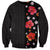 Hawaii Hibiscus and Plumeria Flowers Sweatshirt Tapa Tribal Pattern Half Style Colorful Mode