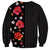 Hawaii Hibiscus and Plumeria Flowers Sweatshirt Tapa Tribal Pattern Half Style Colorful Mode