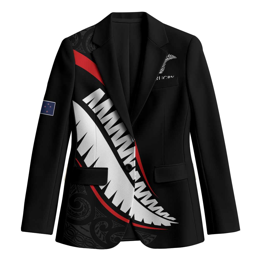 New Zealand Rugby Custom Blazer Sporty Silver Fern Shape with Maori Tattoos - Polynesian Pride