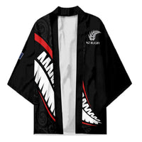 New Zealand Rugby Custom Kimono Sporty Silver Fern Shape with Maori Tattoos - Polynesian Pride