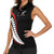 New Zealand Rugby Custom Women Sleeveless Polo Shirt Sporty Silver Fern Shape with Maori Tattoos - Polynesian Pride