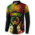 Personalised Pohnpei Independence Day Button Sweatshirt Polynesian Tattoo and Plumeria Reggae Color