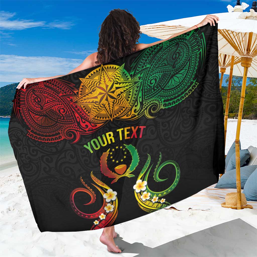 Personalised Pohnpei Independence Day Sarong Polynesian Tattoo and Plumeria Reggae Color LT03 One Size 44 x 66 inches Reggae - Polynesian Pride
