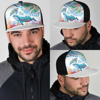 Hawaiian Turtles and Whales Mesh Trucker Cap Polynesian Tropical Tattoo Ocean Style