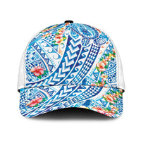 Hawaiian Turtle and Lei Classic Cap Tribal Kakau and Tropical Plants Watercolor Style