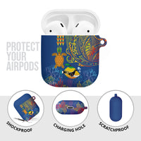 Hawaii Ocean AirPods Case Pineapple Turtle and Mango Reef Triggerfish and Kakau Tattoo