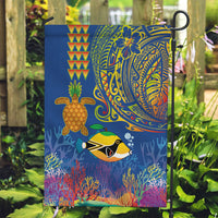 Hawaii Ocean Garden Flag Pineapple Turtle and Mango Reef Triggerfish and Kakau Tattoo