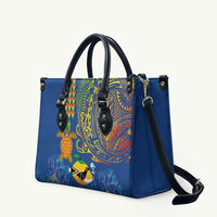 Hawaii Ocean Leather Bag Pineapple Turtle and Mango Reef Triggerfish and Kakau Tattoo