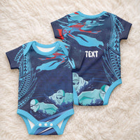 Personalized Hawaii Swimming Baby Onesie Tribal Sporty Style