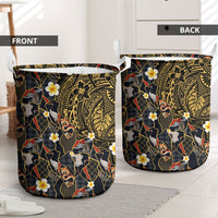 Hawaiian and Japanese Laundry Basket Polynesian Tattoo with Japanese Culture Kintsugi Style
