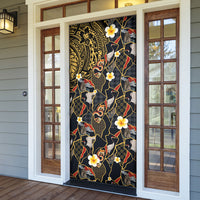 Hawaiian and Japanese Door Cover Polynesian Tattoo with Japanese Culture Kintsugi Style