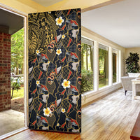 Hawaiian and Japanese Door Cover Polynesian Tattoo with Japanese Culture Kintsugi Style
