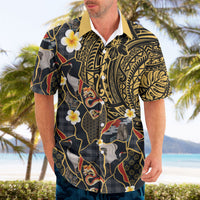 Hawaiian and Japanese Hawaiian Shirt Polynesian Tattoo with Japanese Culture Kintsugi Style