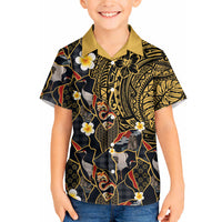 Hawaiian and Japanese Hawaiian Shirt Polynesian Tattoo with Japanese Culture Kintsugi Style