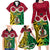 Vanuatu Family Matching Long Sleeve Bodycon Dress and Hawaiian Shirt Pig Tusk Mix Maori Pattern and Namele Leaf LT03 - Polynesian Pride