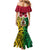 Vanuatu Family Matching Mermaid Dress and Hawaiian Shirt Pig Tusk Mix Maori Pattern and Namele Leaf LT03 - Polynesian Pride