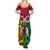 Vanuatu Family Matching Summer Maxi Dress and Hawaiian Shirt Pig Tusk Mix Maori Pattern and Namele Leaf LT03 - Polynesian Pride