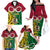 Personalised Vanuatu Family Matching Off Shoulder Long Sleeve Dress and Hawaiian Shirt Pig Tusk Mix Maori Pattern and Namele Leaf LT03 - Polynesian Pride