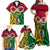 Personalised Vanuatu Family Matching Off Shoulder Maxi Dress and Hawaiian Shirt Pig Tusk Mix Maori Pattern and Namele Leaf LT03 - Polynesian Pride