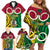 Personalised Vanuatu Family Matching Off Shoulder Short Dress and Hawaiian Shirt Pig Tusk Mix Maori Pattern and Namele Leaf LT03 - Polynesian Pride