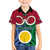 Personalised Vanuatu Shefa Province Kid Hawaiian Shirt Pig Tusk Mix Maori Pattern and Namele Leaf LT03 - Polynesian Pride